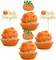 24Pcs Little Pumpkin Cupcake Toppers Glitter Baby Shower Fall Theme